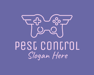 Winged Game Controller logo design