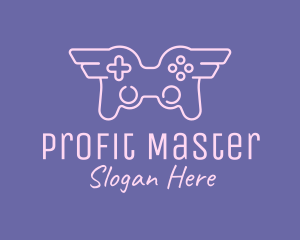 Winged Game Controller logo design