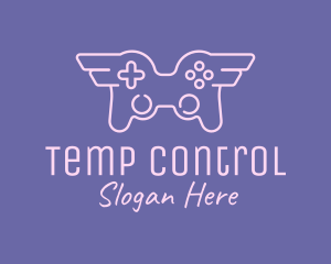 Winged Game Controller logo design