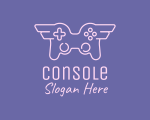 Winged Game Controller logo design