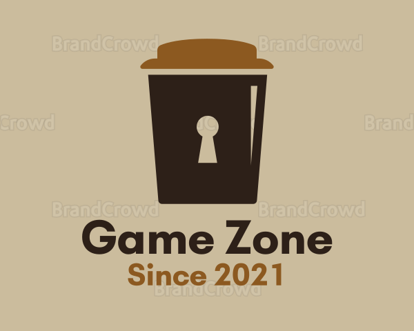 Coffee Cup Lock Logo