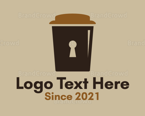 Coffee Cup Lock Logo