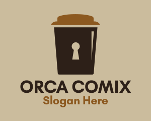 Coffee Cup Lock  Logo