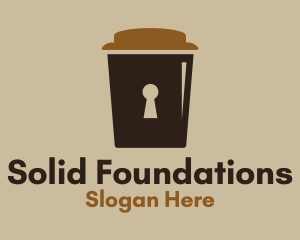 Coffee Cup Lock  Logo