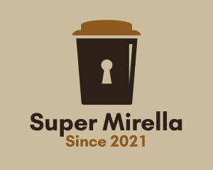 Coffee - Coffee Cup Lock logo design