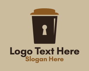 Coffee Cup Lock  Logo