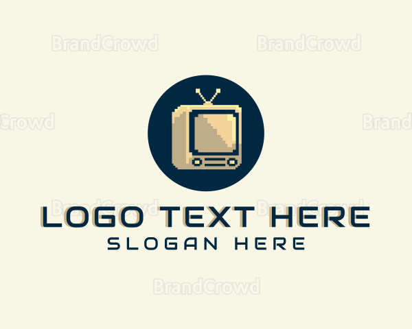 Retro Pixel TV Logo