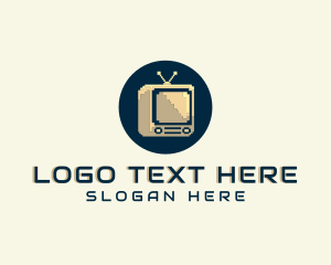 Y2k - Retro Pixel TV logo design