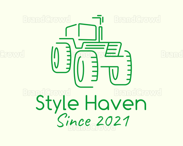 Green Farm Tractor Logo