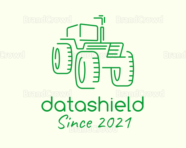 Green Farm Tractor Logo
