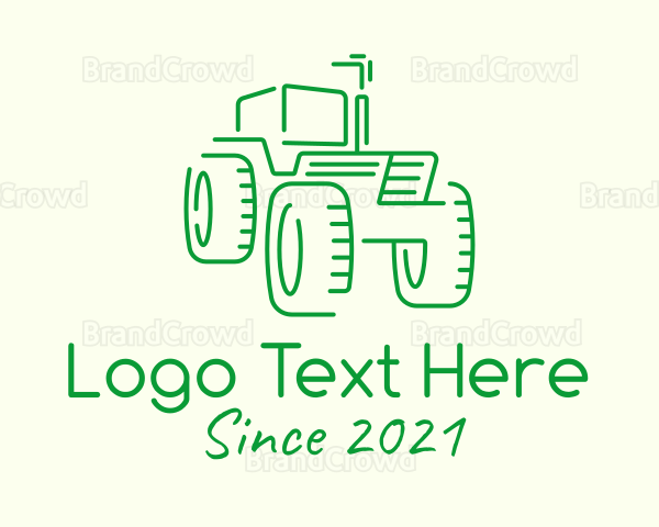 Green Farm Tractor Logo