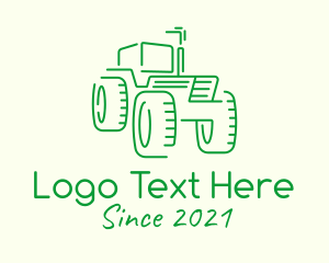 Agribusiness - Green Farm Tractor logo design