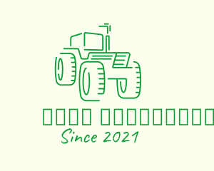 Plower - Green Farm Tractor logo design