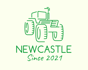 Truck - Green Farm Tractor logo design