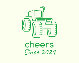 Truck - Green Farm Tractor logo design