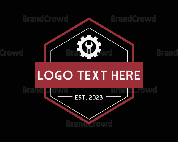 Cogwheel Wrench Repair Logo