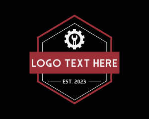 Motor - Cogwheel Wrench Repair logo design