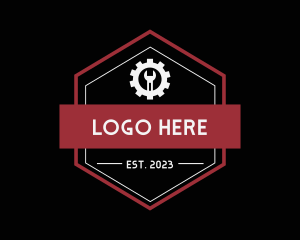 Mechanic - Cogwheel Wrench Repair logo design
