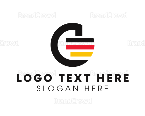 German Flag Letter G Logo