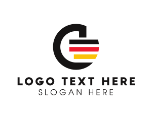 Patriot - German Flag Letter G logo design