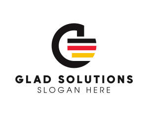 German Flag Letter G  logo design