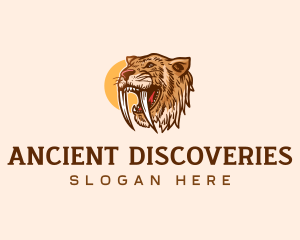 Prehistoric Tiger Wildlife logo design