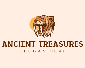 Prehistoric Tiger Wildlife logo design