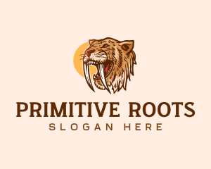 Prehistoric Tiger Wildlife logo design