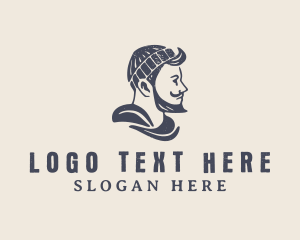 Salon - Retro Man Beanie logo design