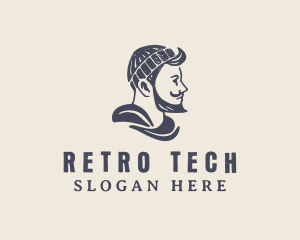 Retro Man Beanie logo design