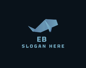 Fish - Sea Whale Origami logo design