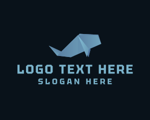 Stingray - Sea Whale Origami logo design