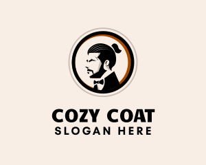 Coat - Man Formal Hairstyle logo design