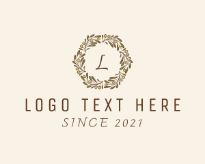 Organic Natural Wreath  Logo