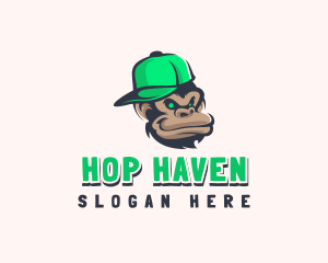 Hip Hop Monkey Hat logo design