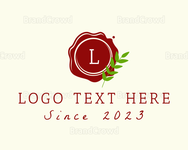 Stamp Seal Leaf Logo