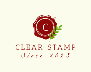 Stamp Seal Leaf logo design