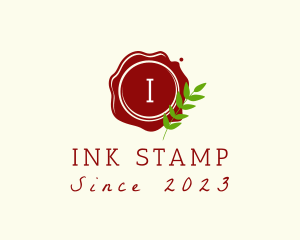 Stamp Seal Leaf logo design