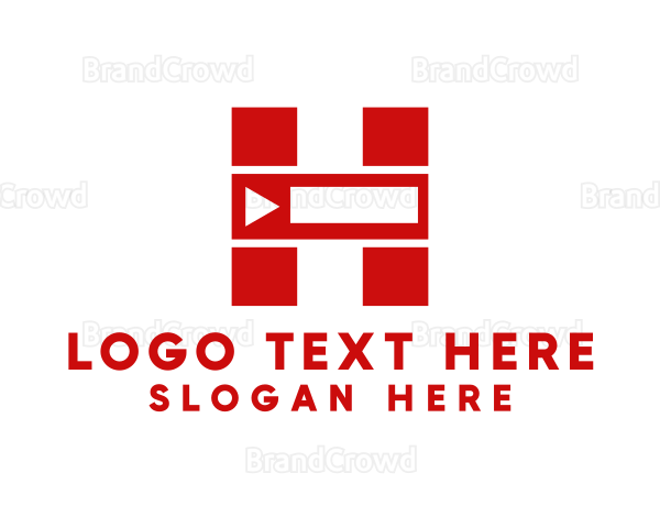 Video Streaming Letter H Logo