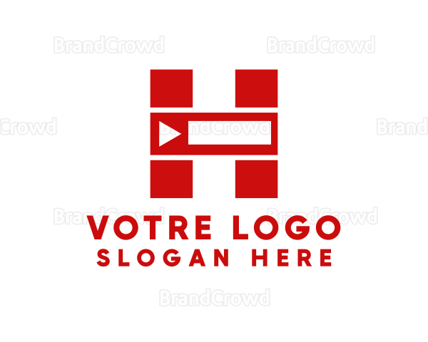 Video Streaming Letter H Logo