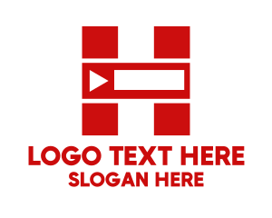 Stream - Video Streaming Letter H logo design