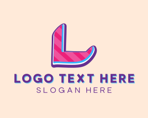 Teenager - Pop Graffiti Art Letter L logo design