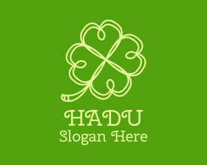 Irish Heart Clover Leaf  Logo