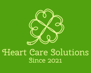 Irish Heart Clover Leaf  logo design