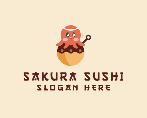 Japanese Octopus Takoyaki  logo design