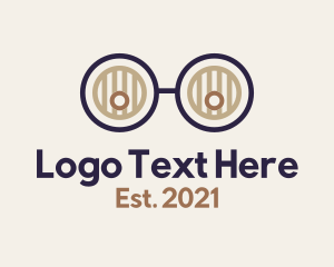 Geek - Barrel Glasses Brewery Nerd logo design