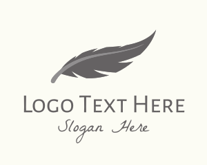 Publish - Grey Feather Quill logo design