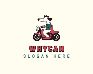 Pet Shop - Cartoon Dog Motorcycle logo design