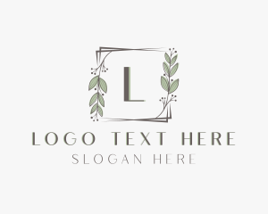 Rustic - Botanical Floral Leaf logo design
