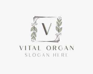 Botanical Floral Leaf logo design